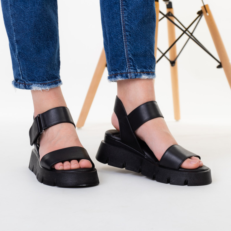Босоножки женские кожаные на платформе Evromoda 1387ЛZ