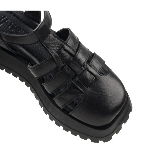 Босоножки женские кожаные с закрытым носиком Heya Shoes 1530ЛZ