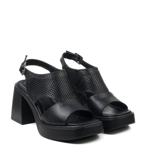 Босоножки женские кожаные на каблуке Heya Shoes 1532ЛZ