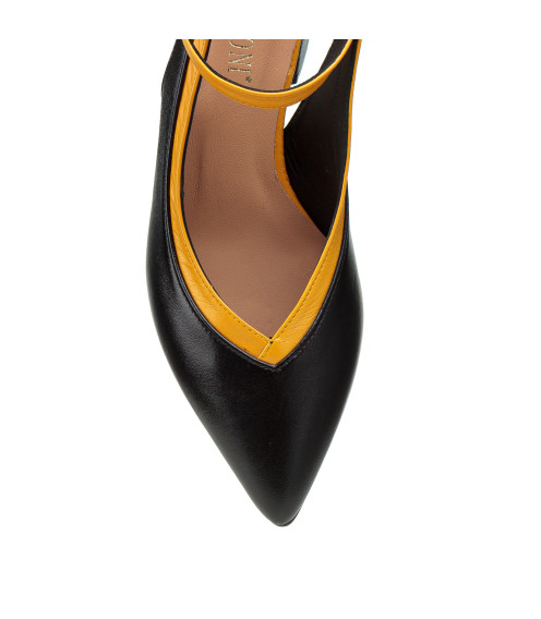 Босоножки женские кожаные на низком толстом каблуке Visconi 808ЛП