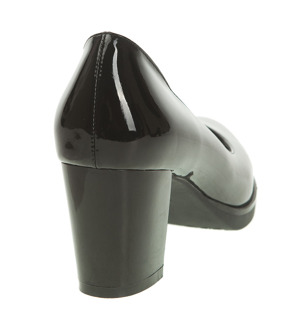 Туфлі жіночі лаковані  чорні на каблуку Stella Marco 1063Т
