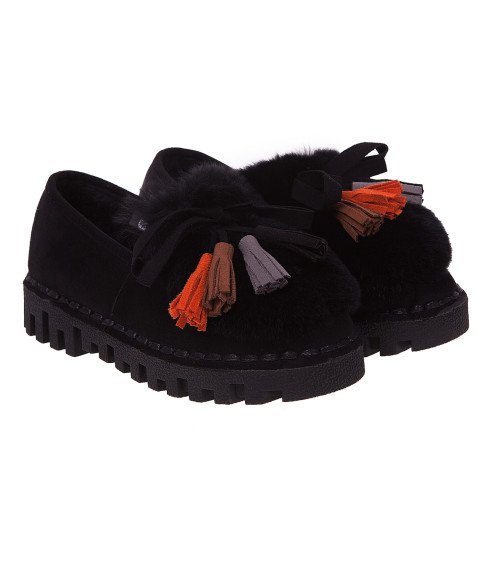 Туфлі жіночі замшеві чорні на низькому ходу Lifexpert 1168Т