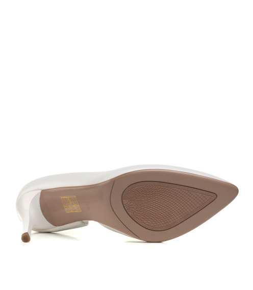 Туфлі молочні на шпильці шкіряні Lady marcia 1987Т