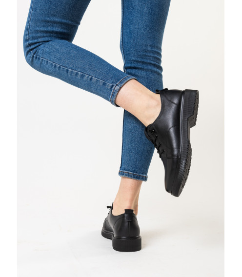 Туфли черные закрыты на удобной подошве Meegocomfort 2007Т