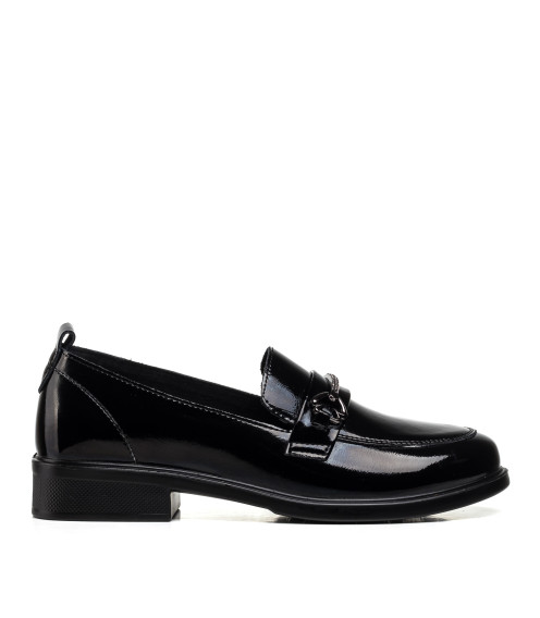 Туфли-лоферы черные лакированные Meegocomfort 2009Т