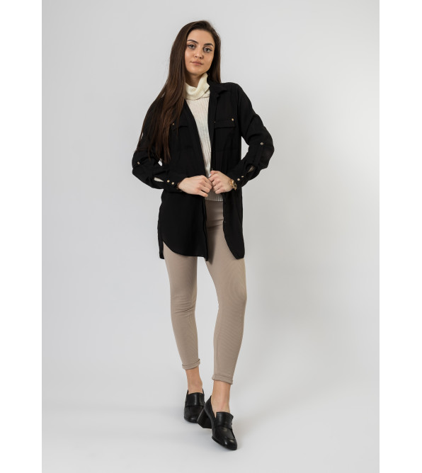 Туфли женские кожаные черные на толстом каблуке My classic 2144Т