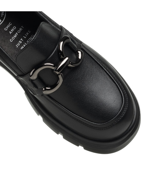 Туфлі-лофери жіночі чорні Meegocomfort 2148Т