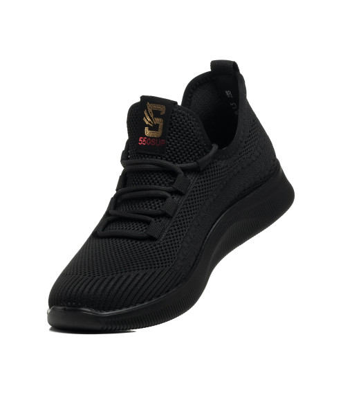 Кроссовки женские черные сетка Meegocomfort 2158Т-А