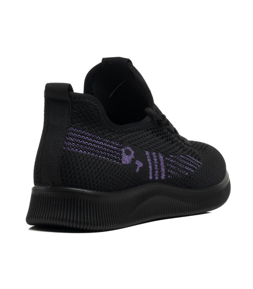 Кроссовки женские черные сетка Meegocomfort 2158Т