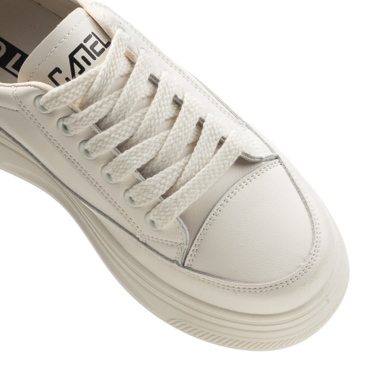 Кеди жіночі молочні на платформі Linda 2233Т