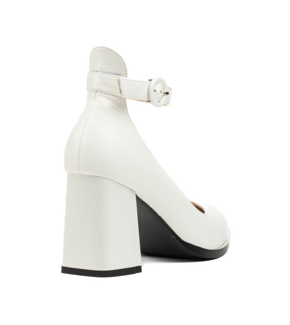 Туфли женские белые на каблуке Marigo 2240Т-С