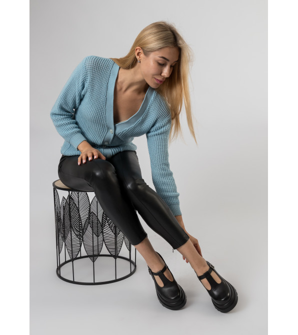 Туфли женские черные кожаные Melanda 2283Т