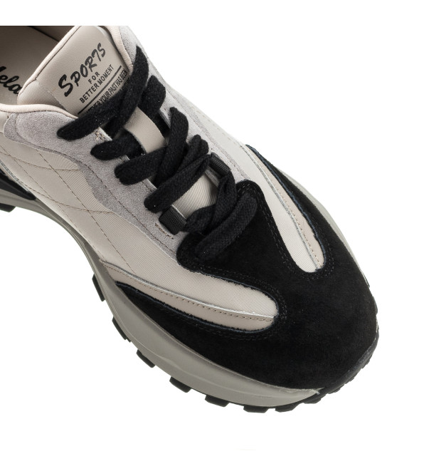 Кроссовки женские серые текстильные со вставками замши Melanda 2290Т