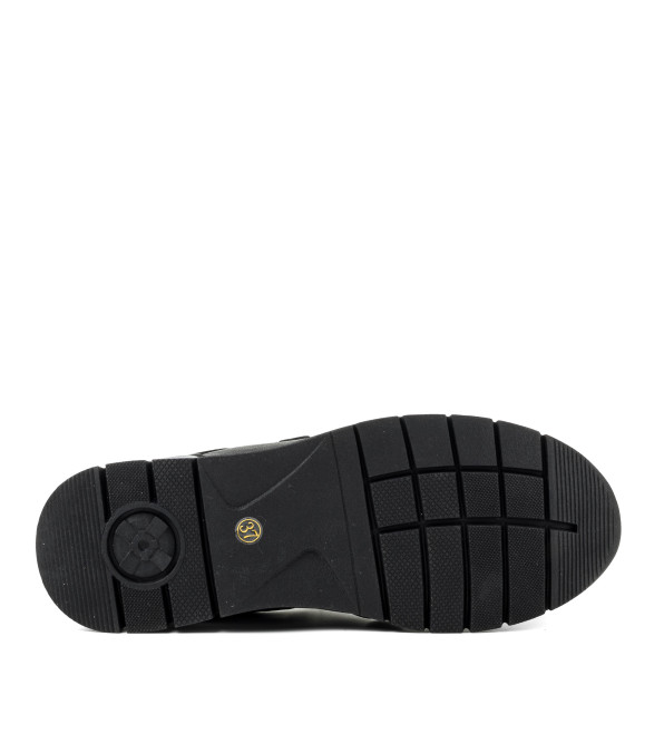 Туфли женские демисезонные черные кожаные Meegocomfort 2291Т