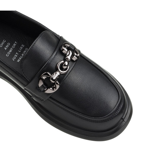 Туфли женские кожаные черные Meegocomfort 2298Т