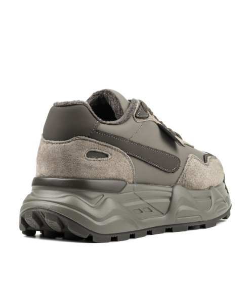 Кроссовки женские серые комбинированные со вставками замши Lifexpert 2310Т-А