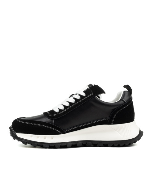 Кроссовки женские черные кожаные Lifexpert 2311Т