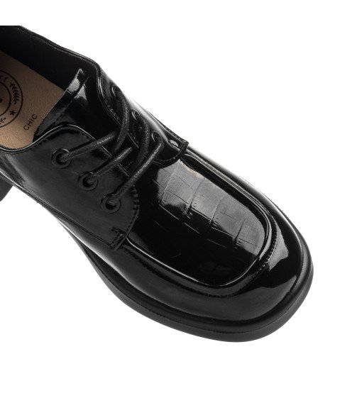 Туфли женские черные лакированые Meegocomfort 2357Т