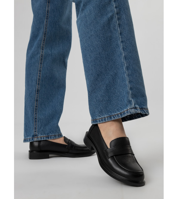 Туфли женские черные кожаные Meegocomfort 2362Т