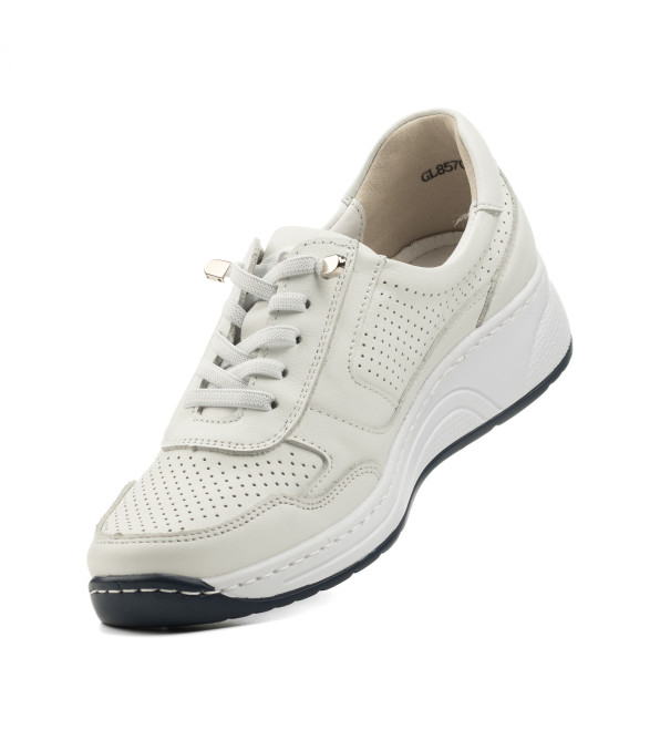Кроссовки женские кожаные белые Meegocomfort 2364Т