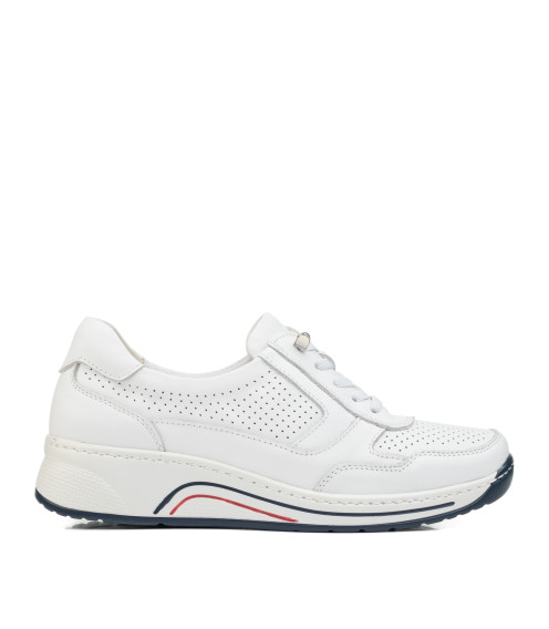 Кроссовки женские кожаные белые Meegocomfort 2364Т