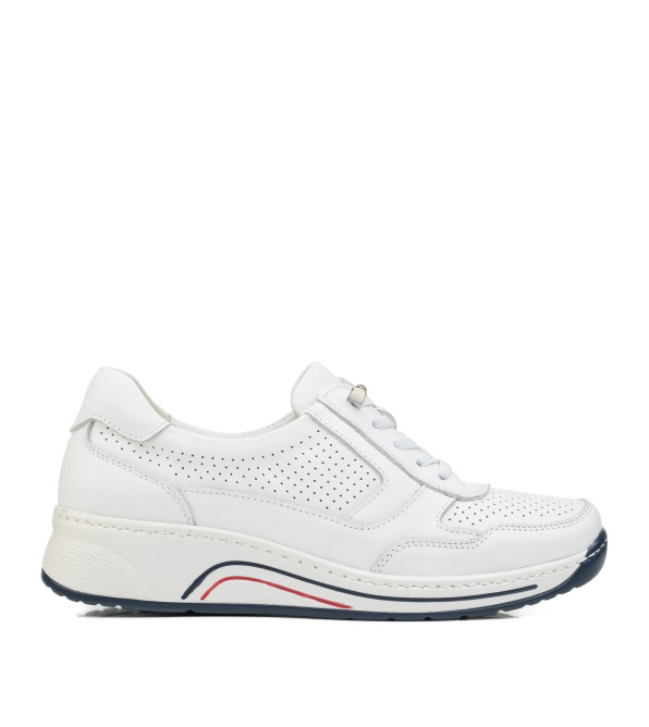 Кроссовки женские кожаные белые Meegocomfort 2364Т