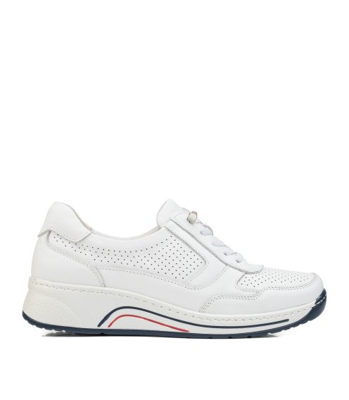 Кроссовки женские кожаные белые Meegocomfort 2364Т