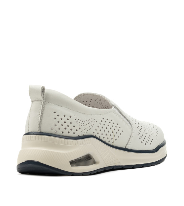 Туфли женские белые кожаные летние Meegocomfort 2366Т