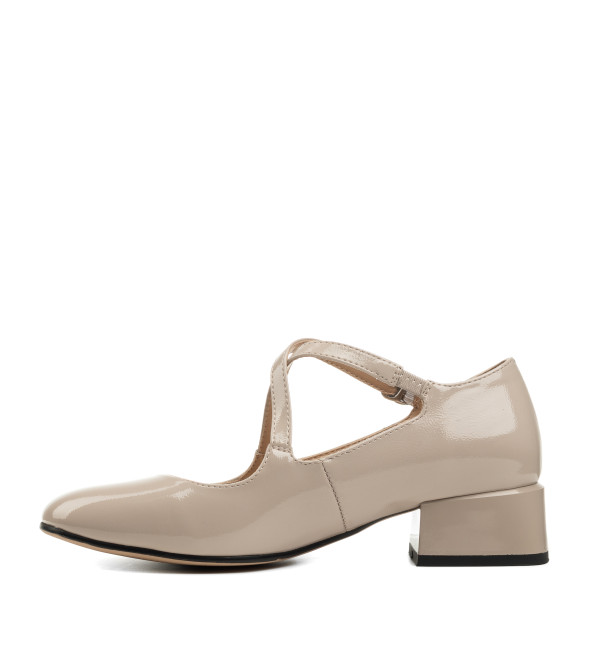 Туфли женские бежевые лакированные Marigo 2404Т-А