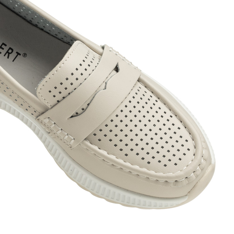 Мокасини жіночі бежевіі з перферацією Lifexpert 2434Т-А