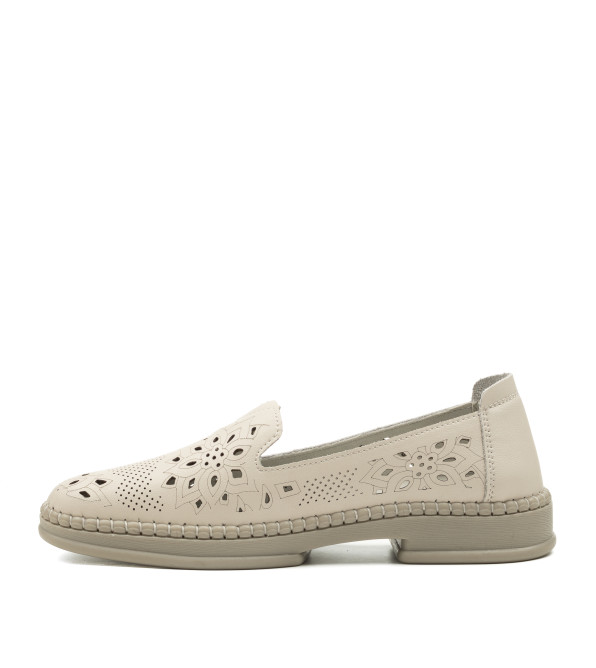 Туфли женские бежевые коожаные летные Lifexpert 2442Т-В