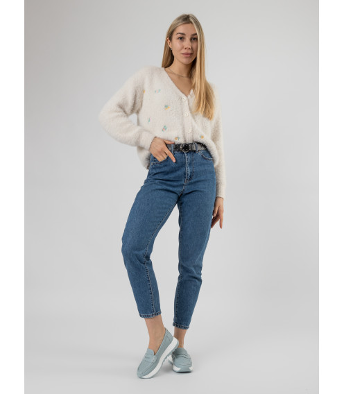 Туфли женские голубые перфорированные летние Lola Andy 2455Т-В
