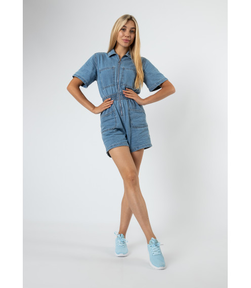 Кроссовки женские текстильные голубые Fashion 2473Т-В