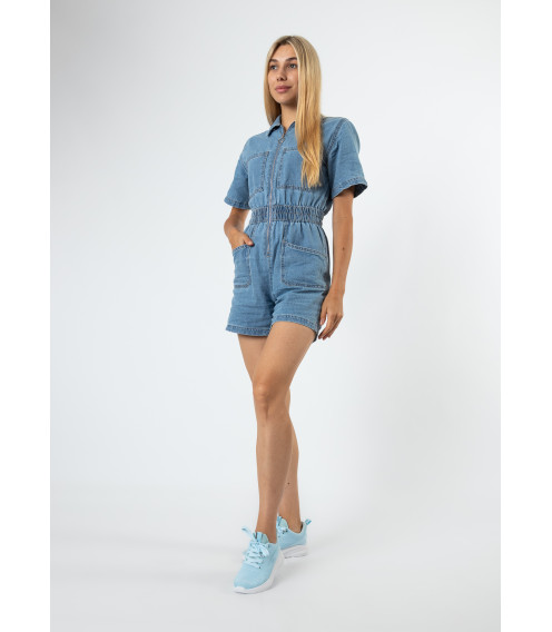 Кроссовки женские текстильные голубые Fashion 2473Т-В