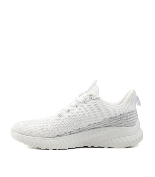 Кроссовки женские белые текстильные Fashion 2473Т-А