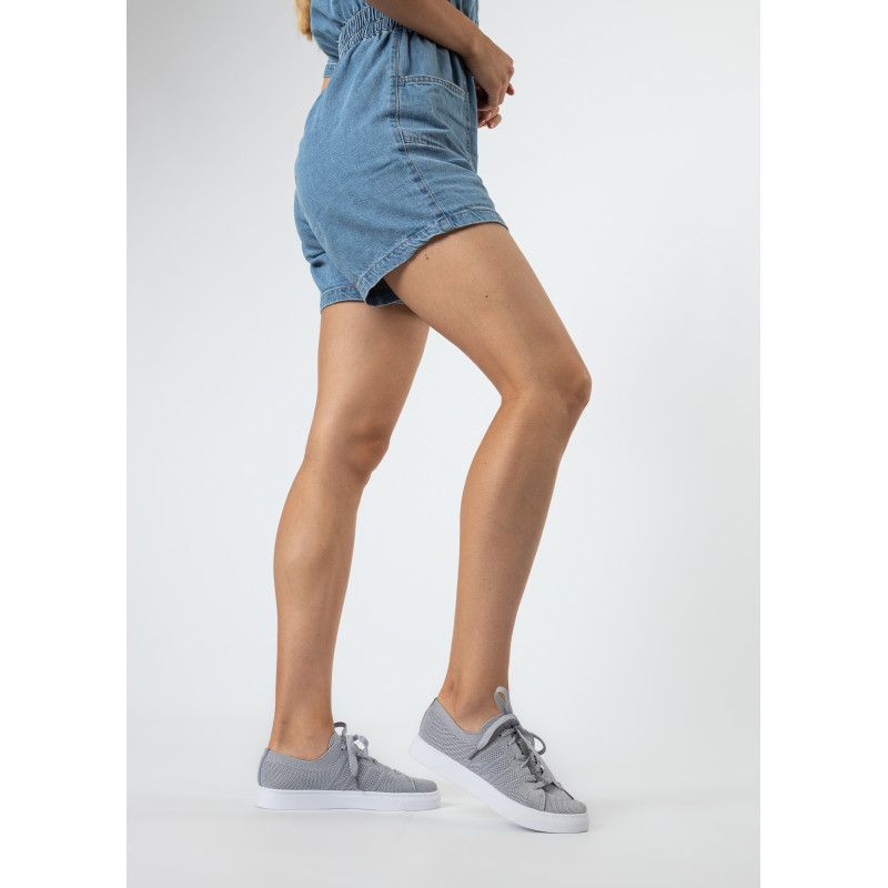 Кеды женские серые текстильные Fashion 2475Т-В