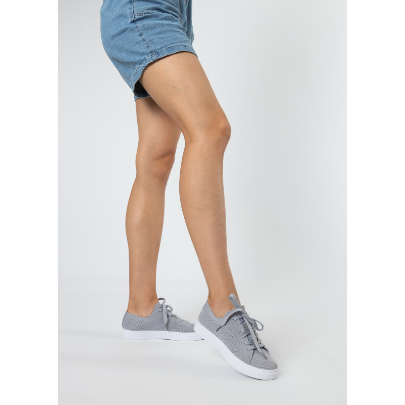 Кеды женские серые текстильные Fashion 2475Т-В