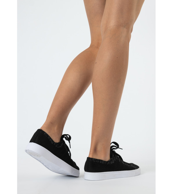 Кеды женские черные текстильные Fashion 2475Т