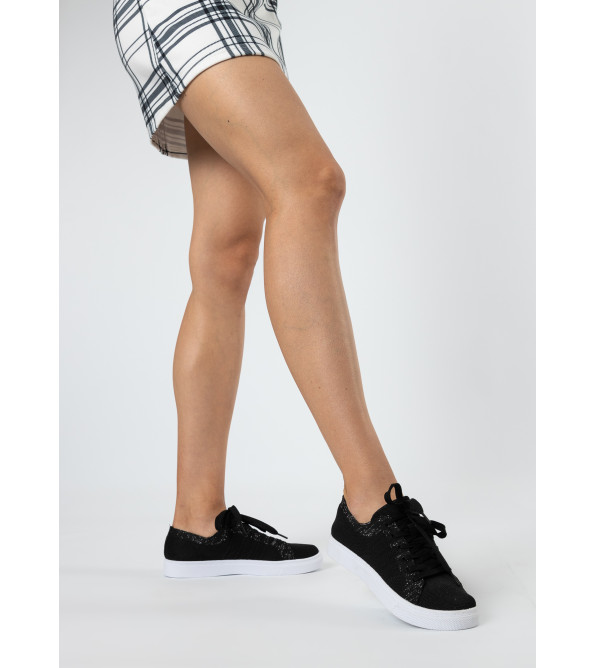 Кеды женские черные текстильные Fashion 2475Т