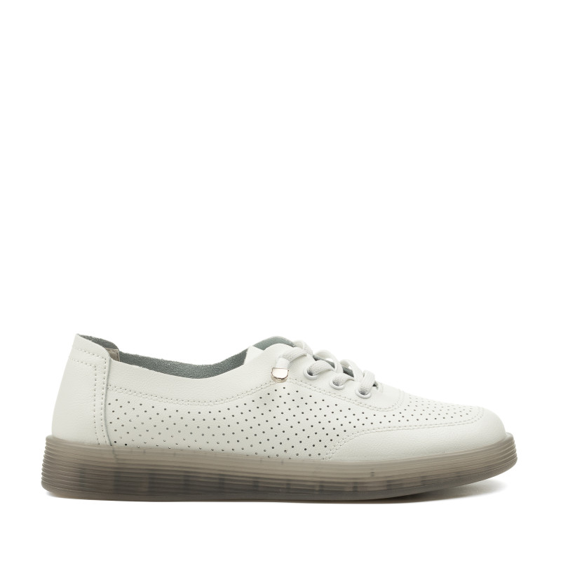 Туфли женские белые кожаные летные Comfort Wow 2499Т-А