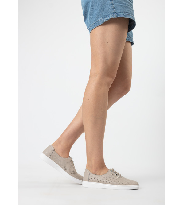 Туфли женские кожаные серые летние Comfort Wow 2500Т-А