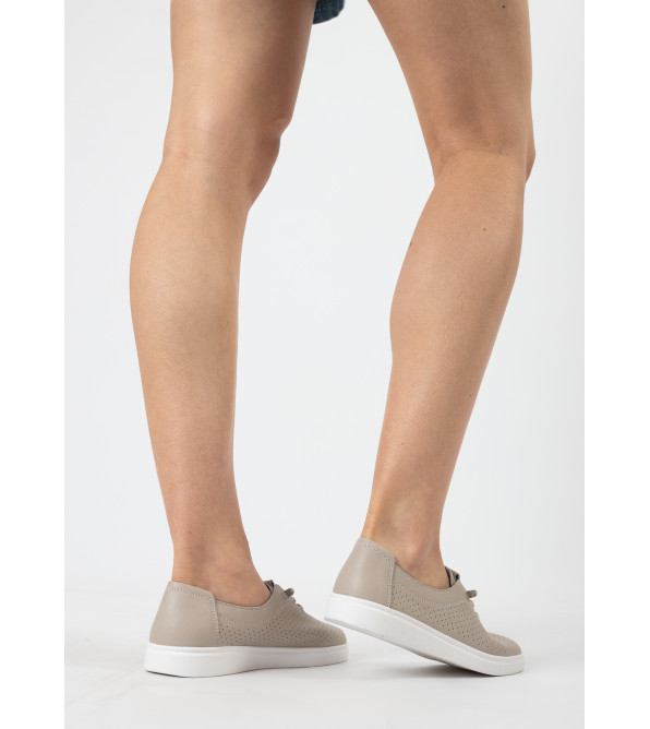 Туфли женские кожаные серые летние Comfort Wow 2500Т-А