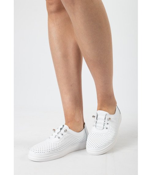 Туфлі жіночі шкіряні білі літні Comfort Wow 2500Т