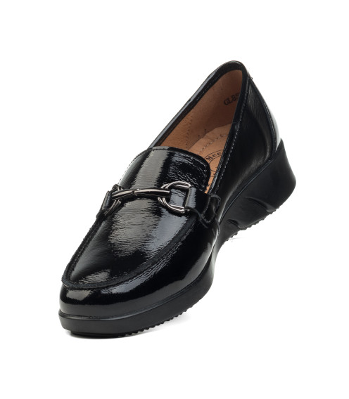 Туфли женские черные лакированные Meegocomfort 2538Т