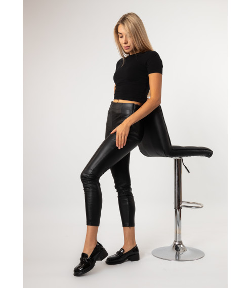 Туфли-лоферы женские лакированные черные Meegocomfort 2539Т