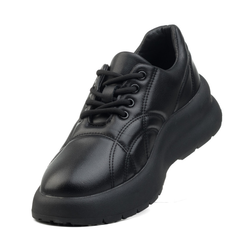 Кроссовки женские черные кожаные Meegocomfort 2542Т