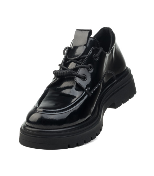 Туфли женские лакированные черные Mode Anona 2609Т