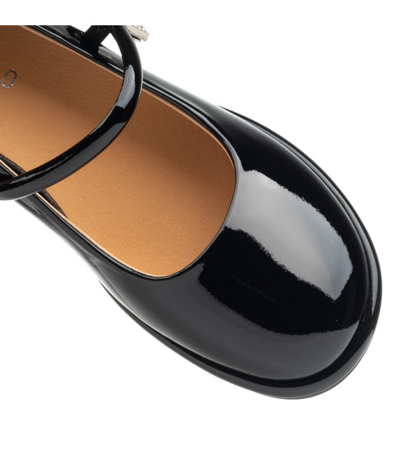 Туфли женские кожаные лакированные черные Marigo 2648Т