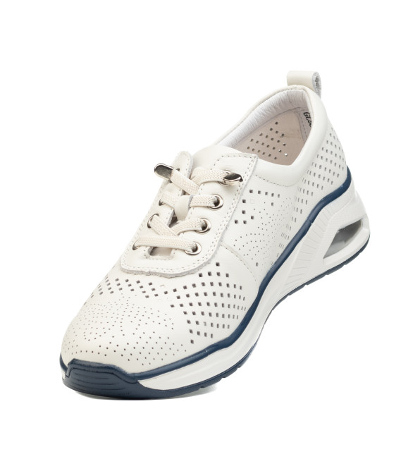 Туфли женские кожаные летние молочные Meegocomfort 2653Т