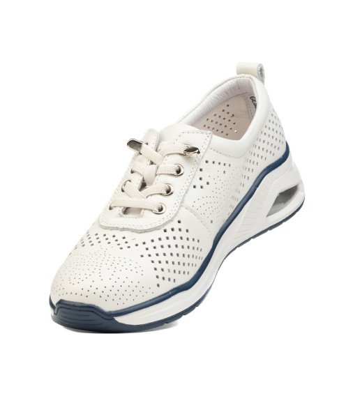 Туфли женские кожаные летние молочные Meegocomfort 2653Т